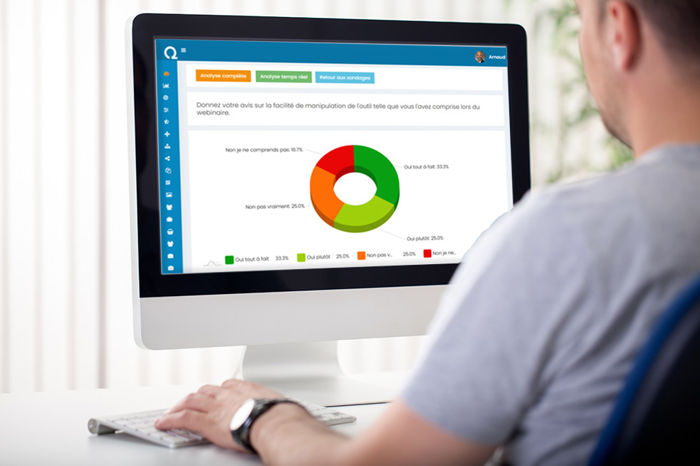 Interface de création et d'analyse de sondages simples